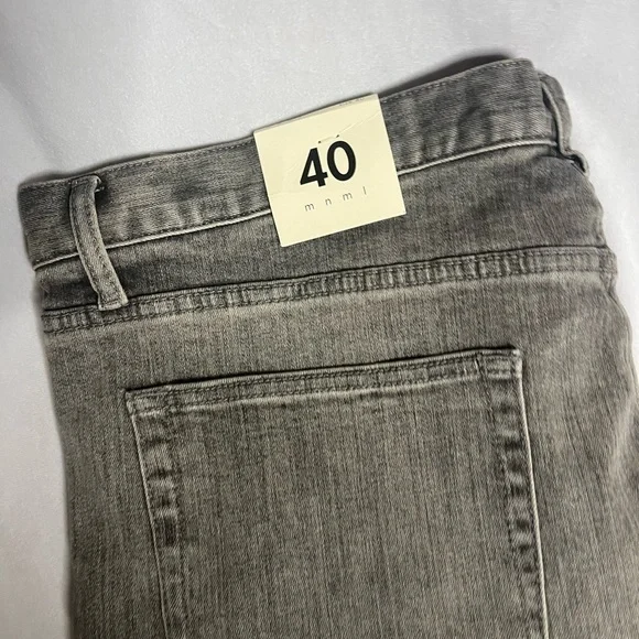 NWT MNML Convertible Skinny Denim Gray Jeans X491 Mens Sized 40x 33 - Picture 3 of 7
